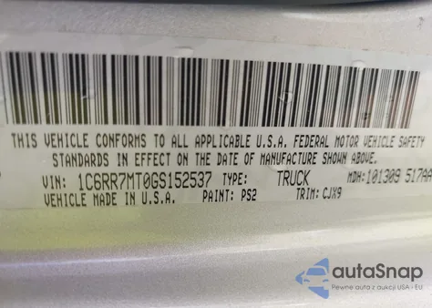 2016 Ram 1500 Sport from USA, damaged, VIN 1C6RR7MT0GS152537